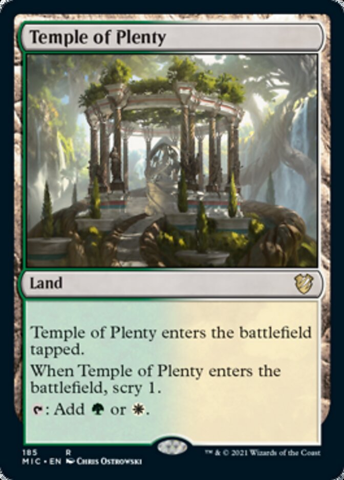 Temple of Plenty [Innistrad: Midnight Hunt Commander] | Jomio and Rueliete's Cards and Comics