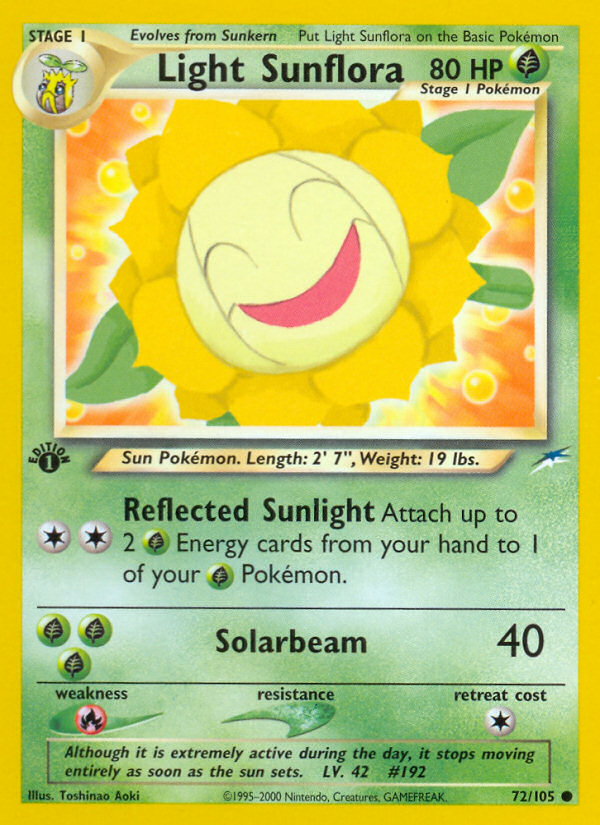 Light Sunflora (72/105) [Neo Destiny 1st Edition] | Jomio and Rueliete's Cards and Comics