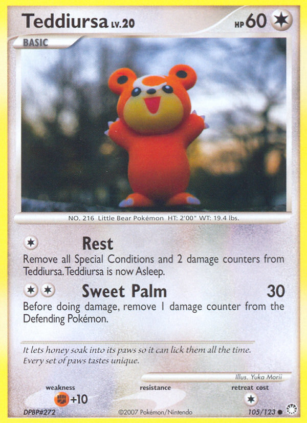 Teddiursa (105/123) [Diamond & Pearl: Mysterious Treasures] | Jomio and Rueliete's Cards and Comics