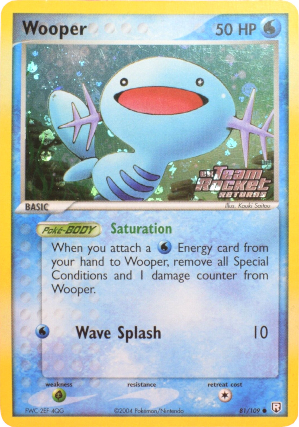 Wooper (81/109) (Stamped) [EX: Team Rocket Returns] | Jomio and Rueliete's Cards and Comics