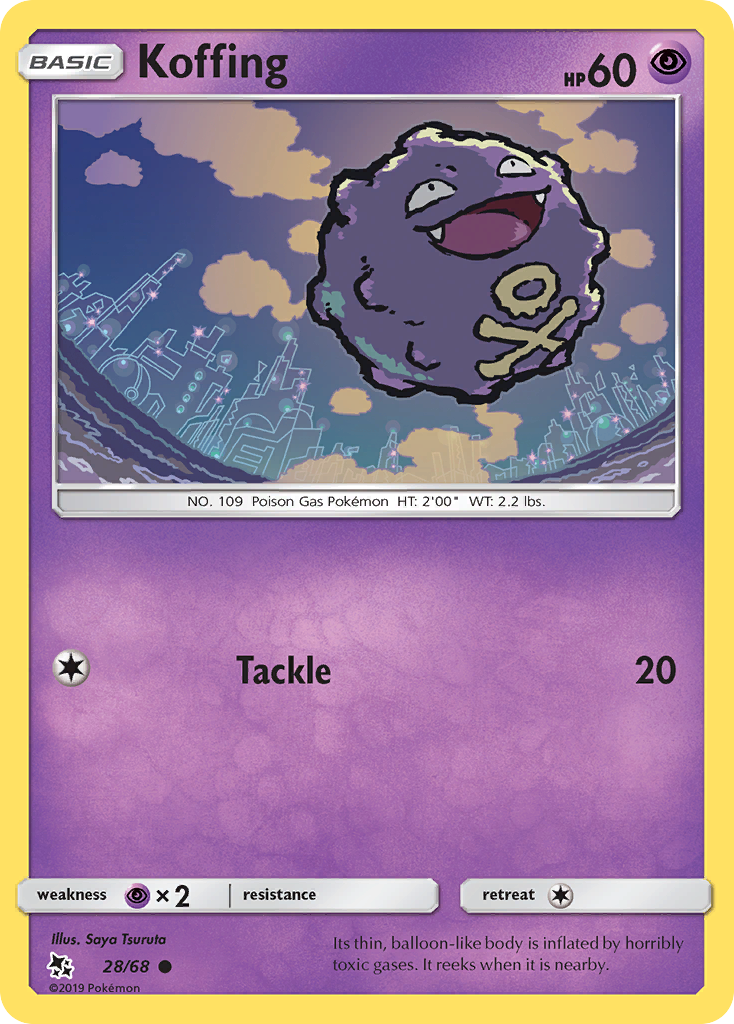 Koffing (28/68) [Sun & Moon: Hidden Fates] | Jomio and Rueliete's Cards and Comics