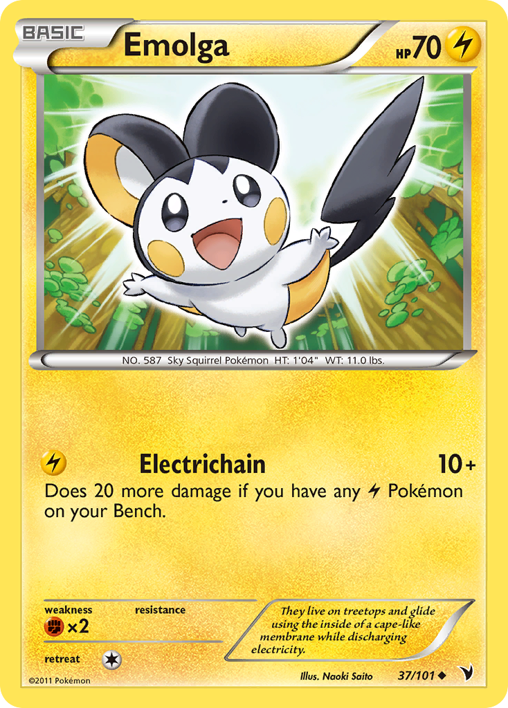 Emolga (37/101) [Black & White: Noble Victories] | Jomio and Rueliete's Cards and Comics