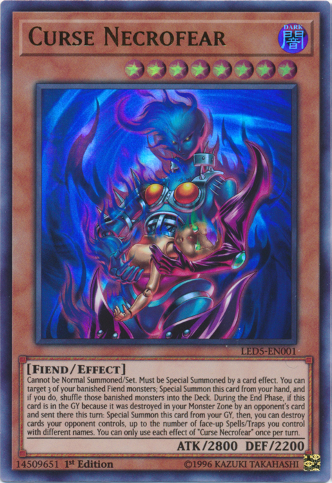 Curse Necrofear [LED5-EN001] Ultra Rare | Jomio and Rueliete's Cards and Comics