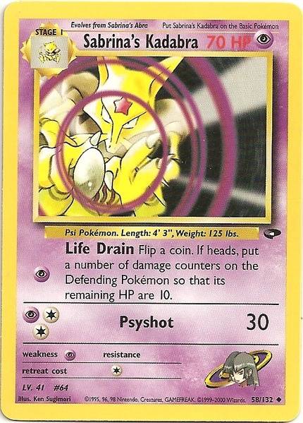 Sabrina's Kadabra (58/132) [Gym Challenge Unlimited] | Jomio and Rueliete's Cards and Comics