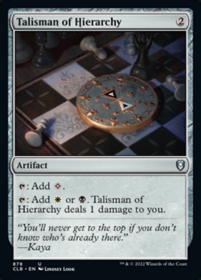 Talisman of Hierarchy [Commander Legends: Battle for Baldur's Gate] | Jomio and Rueliete's Cards and Comics