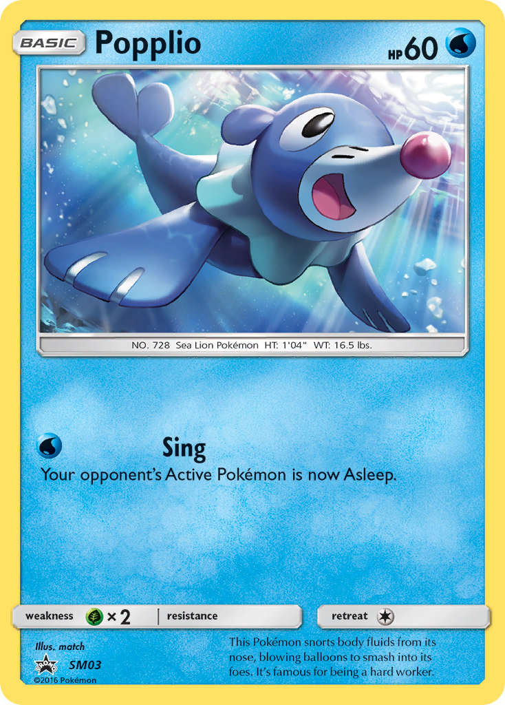 Popplio (SM03) [Sun & Moon: Black Star Promos] | Jomio and Rueliete's Cards and Comics