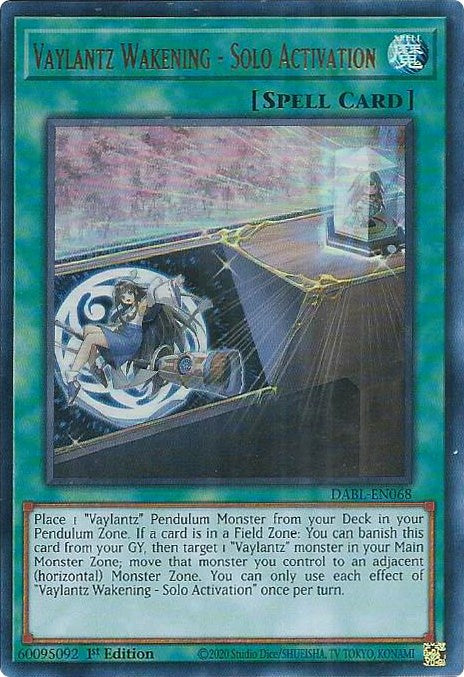 Vaylantz Wakening - Solo Activation [DABL-EN068] Ultra Rare | Jomio and Rueliete's Cards and Comics