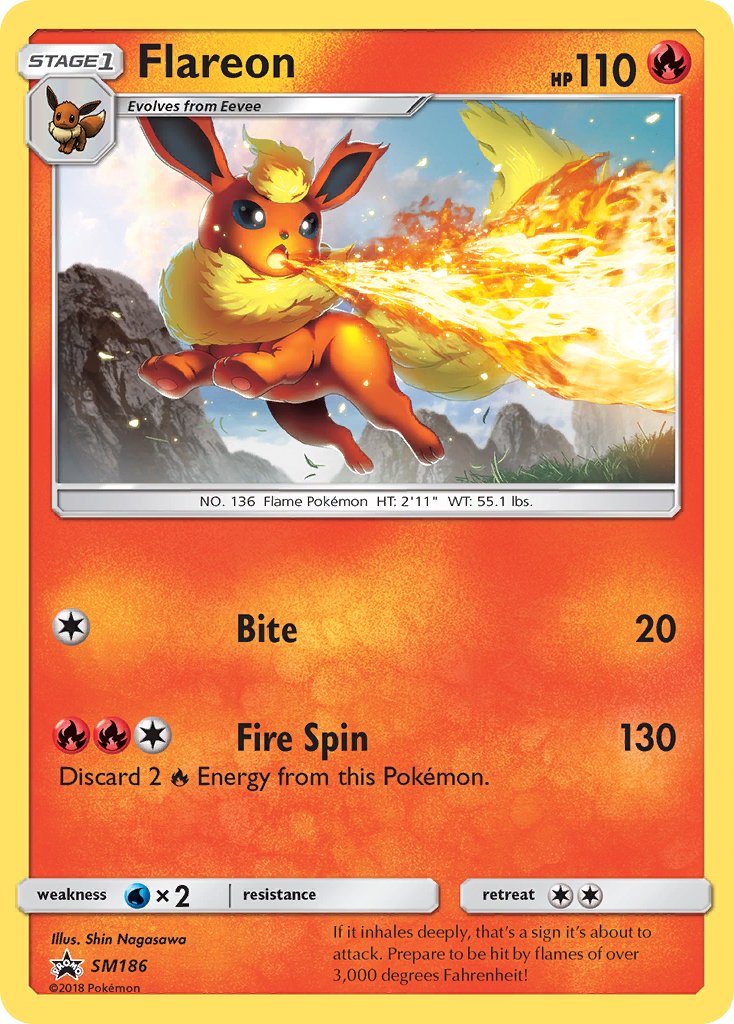 Flareon (SM186) [Sun & Moon: Black Star Promos] | Jomio and Rueliete's Cards and Comics