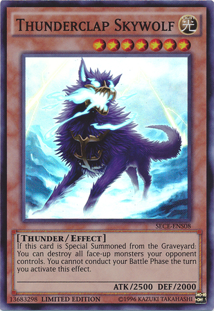Thunderclap Skywolf (SE) [SECE-ENS08] Super Rare | Jomio and Rueliete's Cards and Comics
