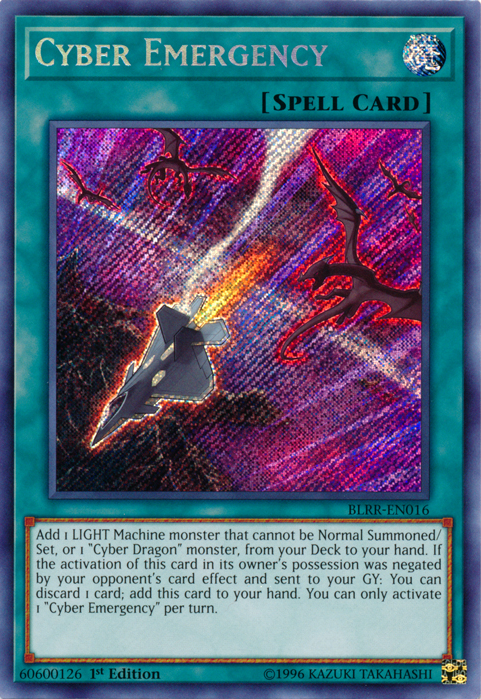 Cyber Emergency [BLRR-EN016] Secret Rare | Jomio and Rueliete's Cards and Comics