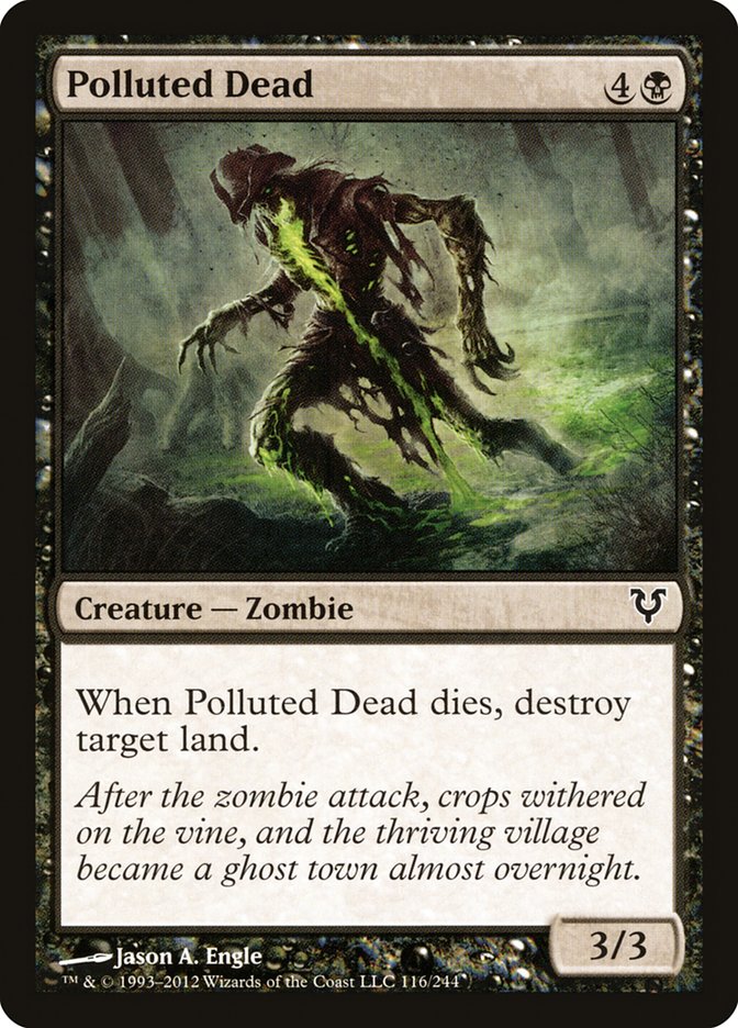 Polluted Dead [Avacyn Restored] | Jomio and Rueliete's Cards and Comics