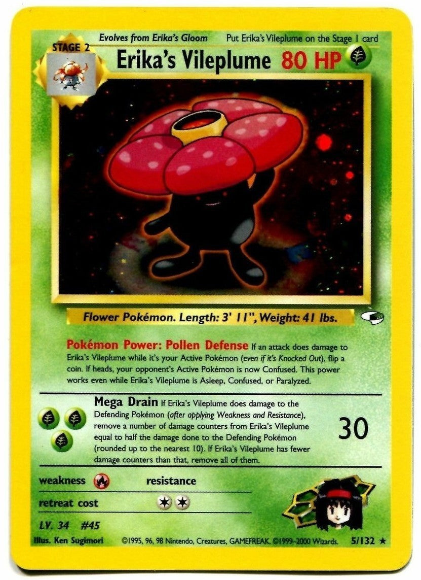 Erika's Vileplume (5/132) [Gym Heroes Unlimited] | Jomio and Rueliete's Cards and Comics