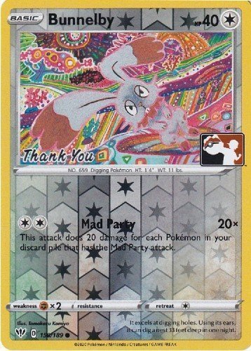 Bunnelby (150/189) (Thank You Promo) [Sword & Shield: Darkness Ablaze] | Jomio and Rueliete's Cards and Comics