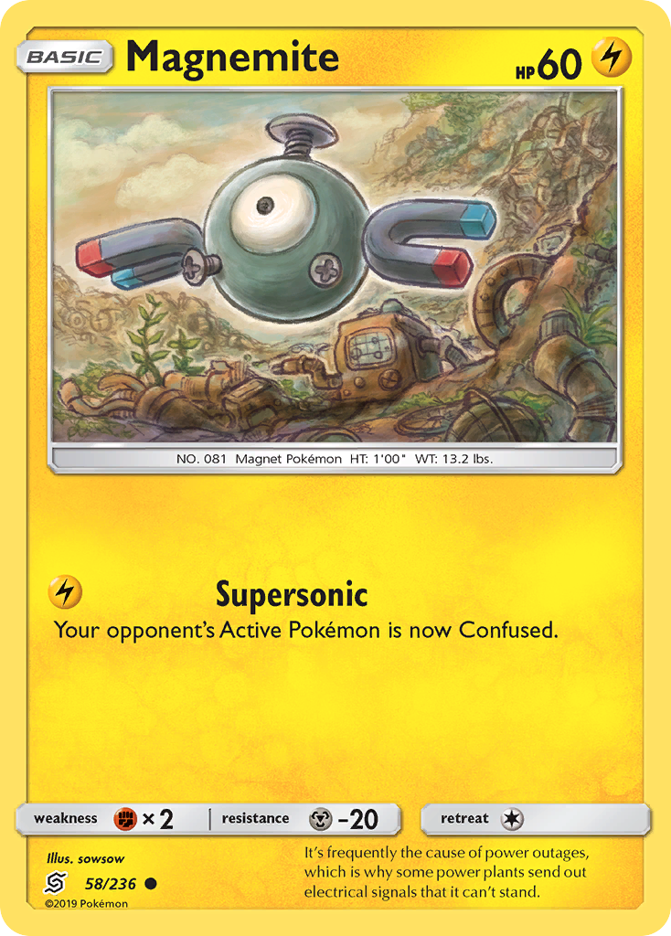 Magnemite (58/236) [Sun & Moon: Unified Minds] | Jomio and Rueliete's Cards and Comics