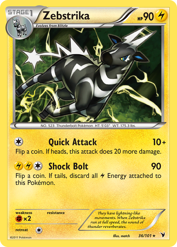 Zebstrika (36/101) [Black & White: Noble Victories] | Jomio and Rueliete's Cards and Comics