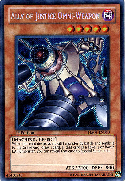 Ally of Justice Omni-Weapon [HA03-EN050] Secret Rare | Jomio and Rueliete's Cards and Comics
