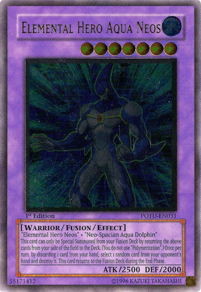 Elemental Hero Aqua Neos (UTR) [POTD-EN031] Ultimate Rare | Jomio and Rueliete's Cards and Comics
