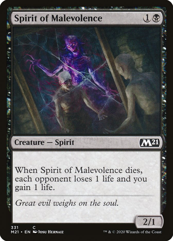 Spirit of Malevolence [Core Set 2021] | Jomio and Rueliete's Cards and Comics