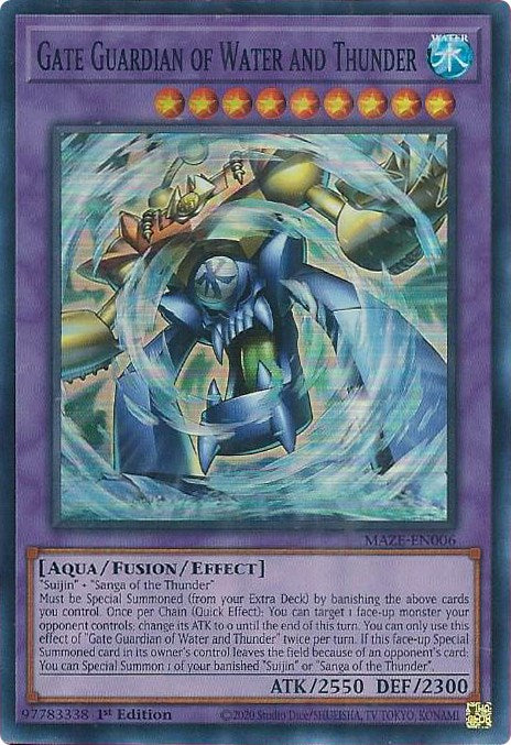 Gate Guardian of Water and Thunder [MAZE-EN006] Super Rare | Jomio and Rueliete's Cards and Comics
