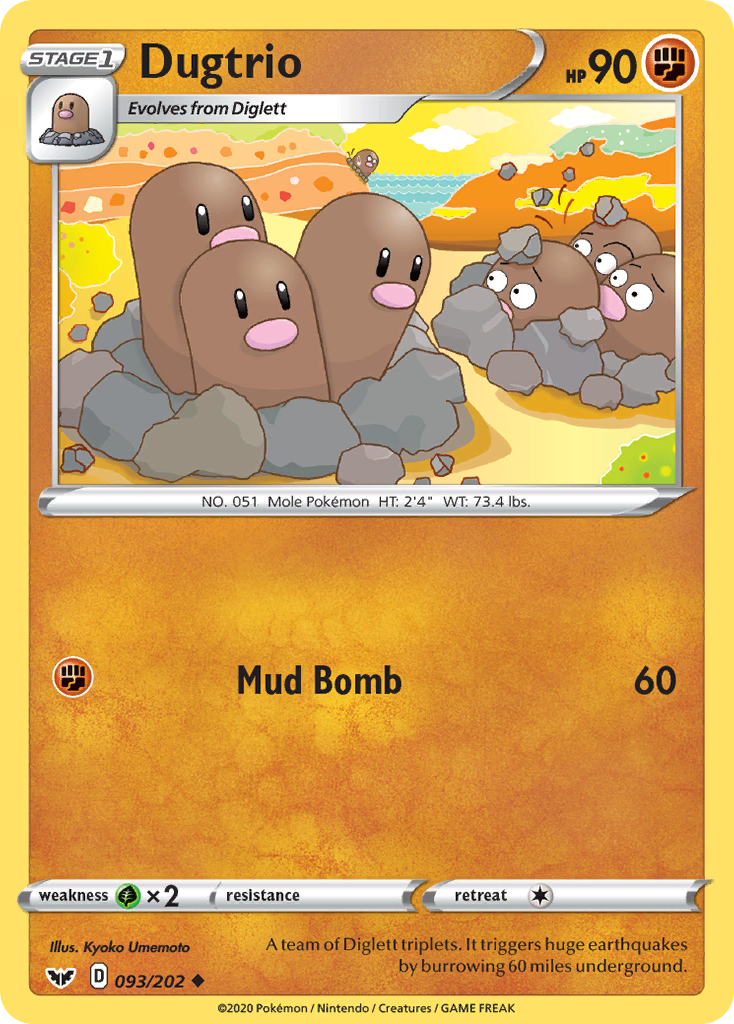 Dugtrio (093/202) [Sword & Shield: Base Set] | Jomio and Rueliete's Cards and Comics