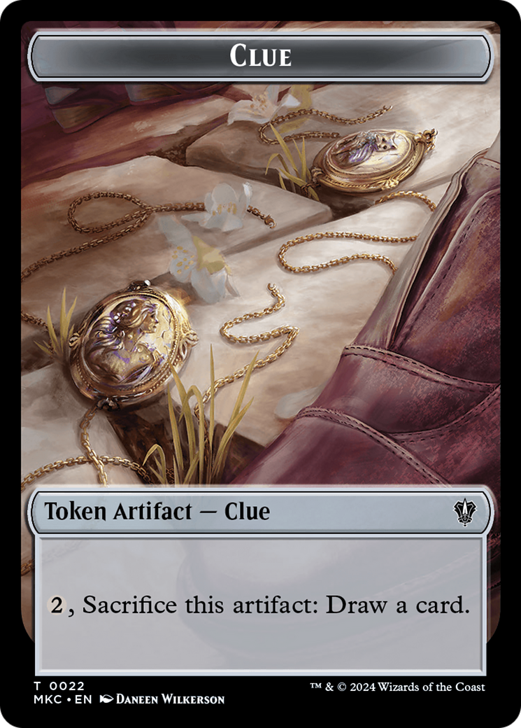 Clue // Food Double-Sided Token [Murders at Karlov Manor Commander Tokens] | Jomio and Rueliete's Cards and Comics