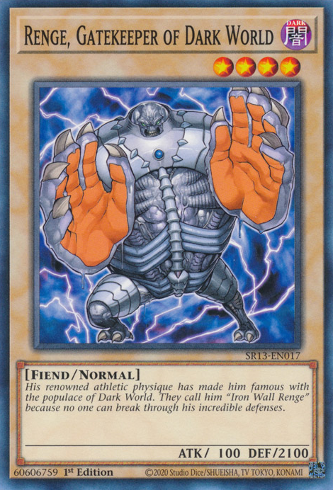 Renge, Gatekeeper of Dark World [SR13-EN017] Common | Jomio and Rueliete's Cards and Comics