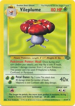 Vileplume (31/64) [Jungle Unlimited] | Jomio and Rueliete's Cards and Comics