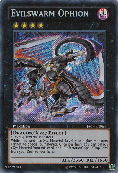 Evilswarm Ophion [HA07-EN064] Secret Rare | Jomio and Rueliete's Cards and Comics