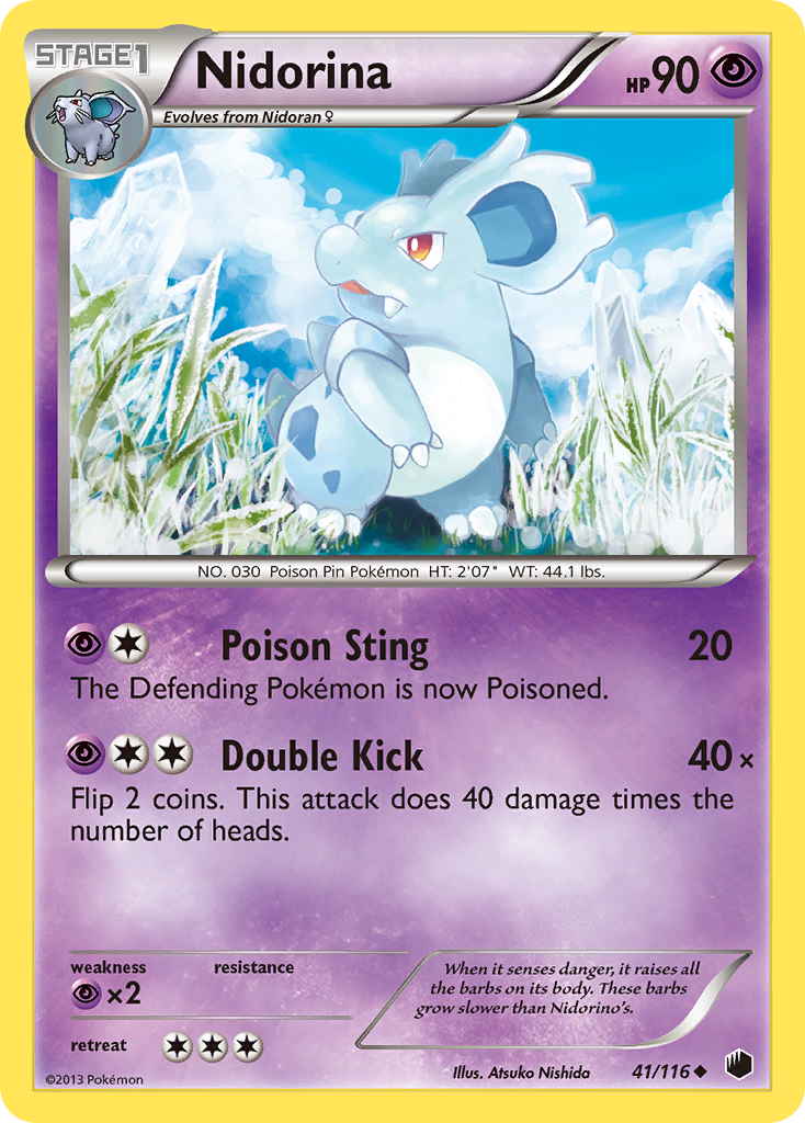 Nidorina (41/116) [Black & White: Plasma Freeze] | Jomio and Rueliete's Cards and Comics