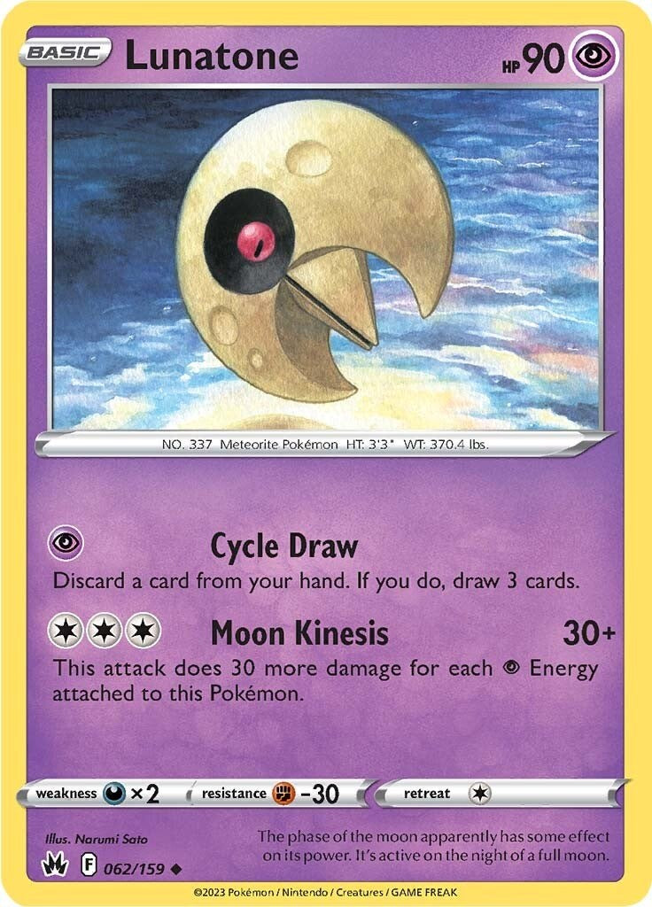 Lunatone (062/159) [Sword & Shield: Crown Zenith] | Jomio and Rueliete's Cards and Comics