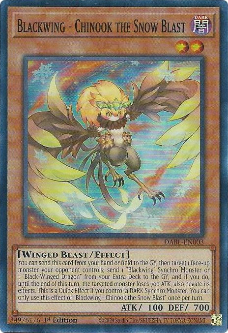Blackwing - Chinook the Snow Blast [DABL-EN003] Super Rare | Jomio and Rueliete's Cards and Comics