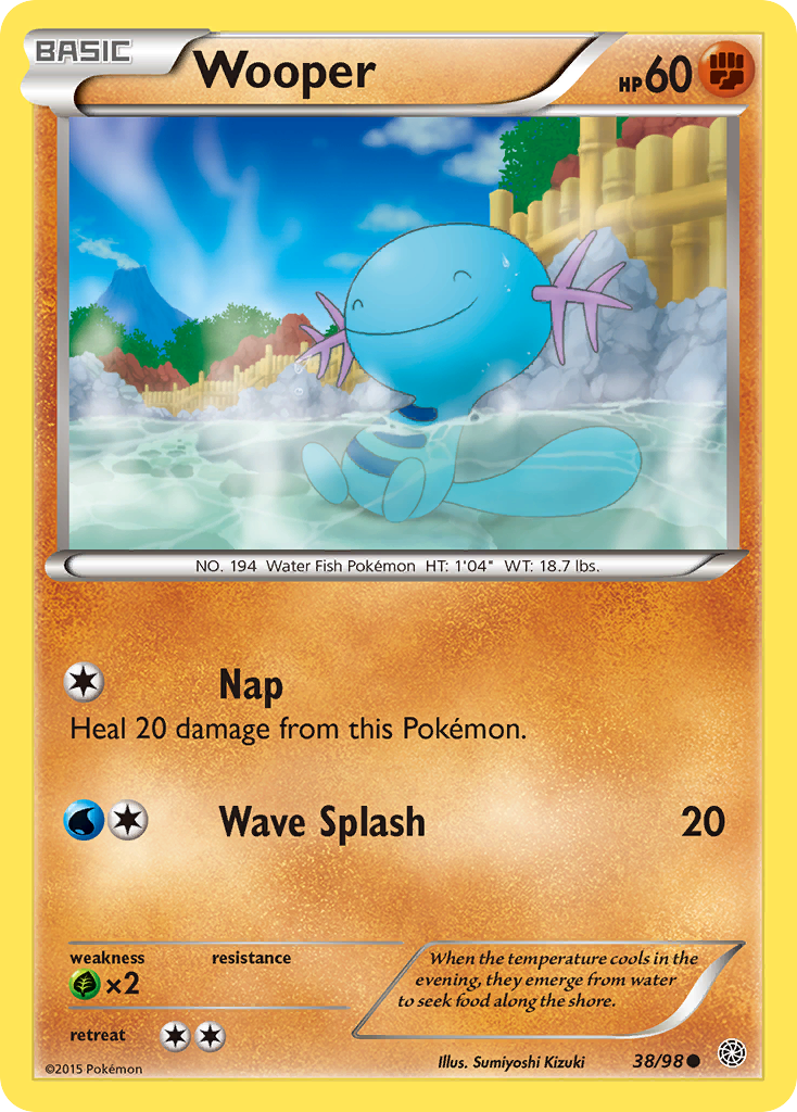 Wooper (38/98) [XY: Ancient Origins] | Jomio and Rueliete's Cards and Comics