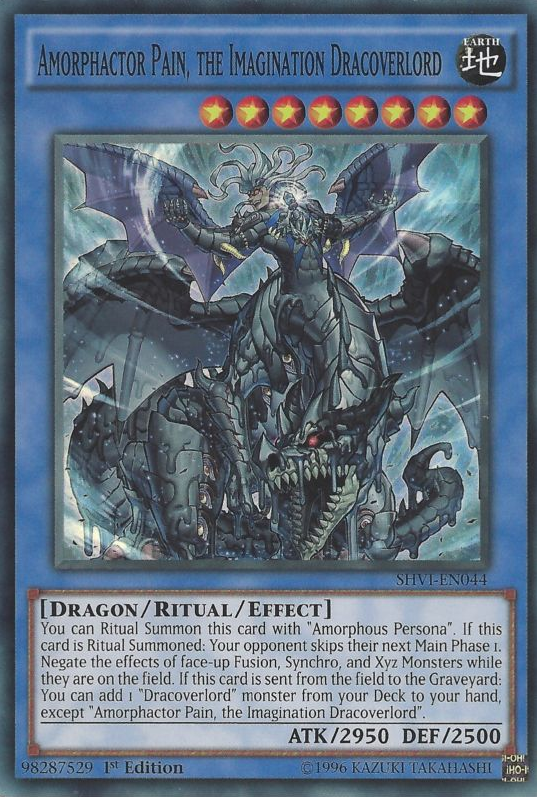 Amorphactor Pain, the Imagination Dracoverlord [SHVI-EN044] Super Rare | Jomio and Rueliete's Cards and Comics