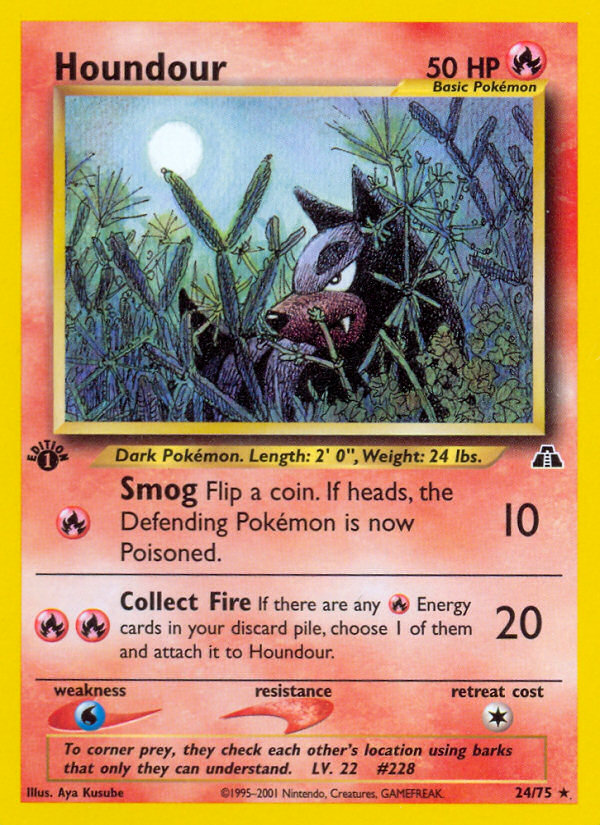 Houndour (24/75) [Neo Discovery 1st Edition] | Jomio and Rueliete's Cards and Comics