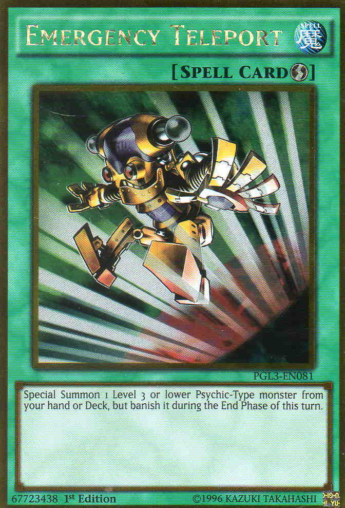 Emergency Teleport [PGL3-EN081] Gold Rare | Jomio and Rueliete's Cards and Comics