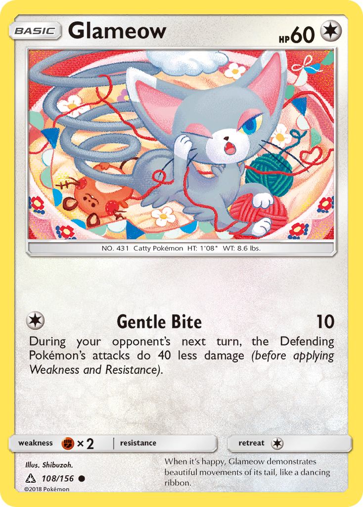 Glameow (108/156) [Sun & Moon: Ultra Prism] | Jomio and Rueliete's Cards and Comics
