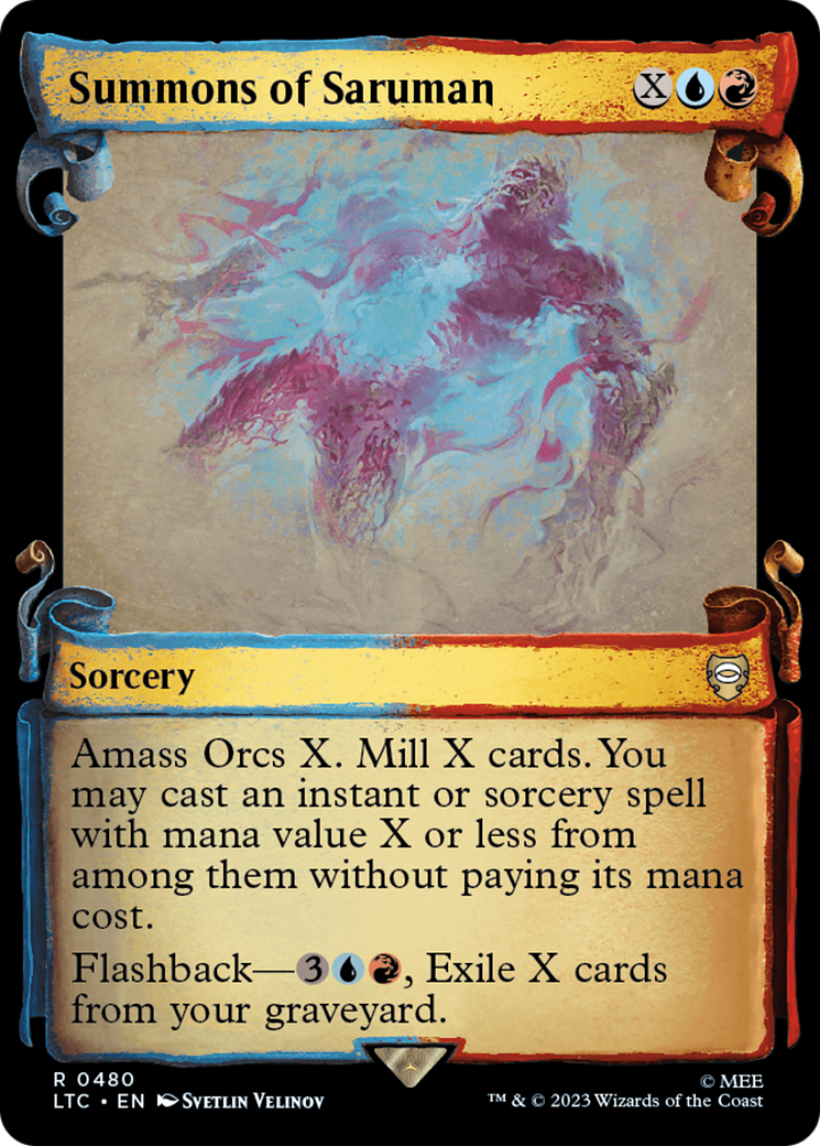 Summons of Saruman [The Lord of the Rings: Tales of Middle-Earth Commander Showcase Scrolls] | Jomio and Rueliete's Cards and Comics