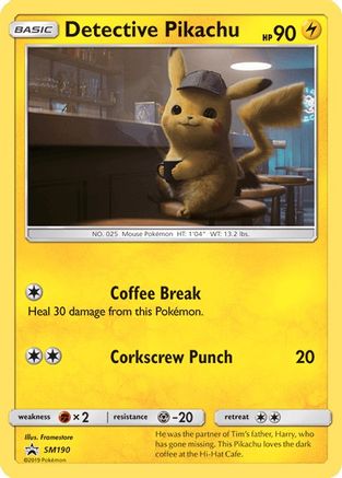 Detective Pikachu (SM190) [Sun & Moon: Black Star Promos] | Jomio and Rueliete's Cards and Comics