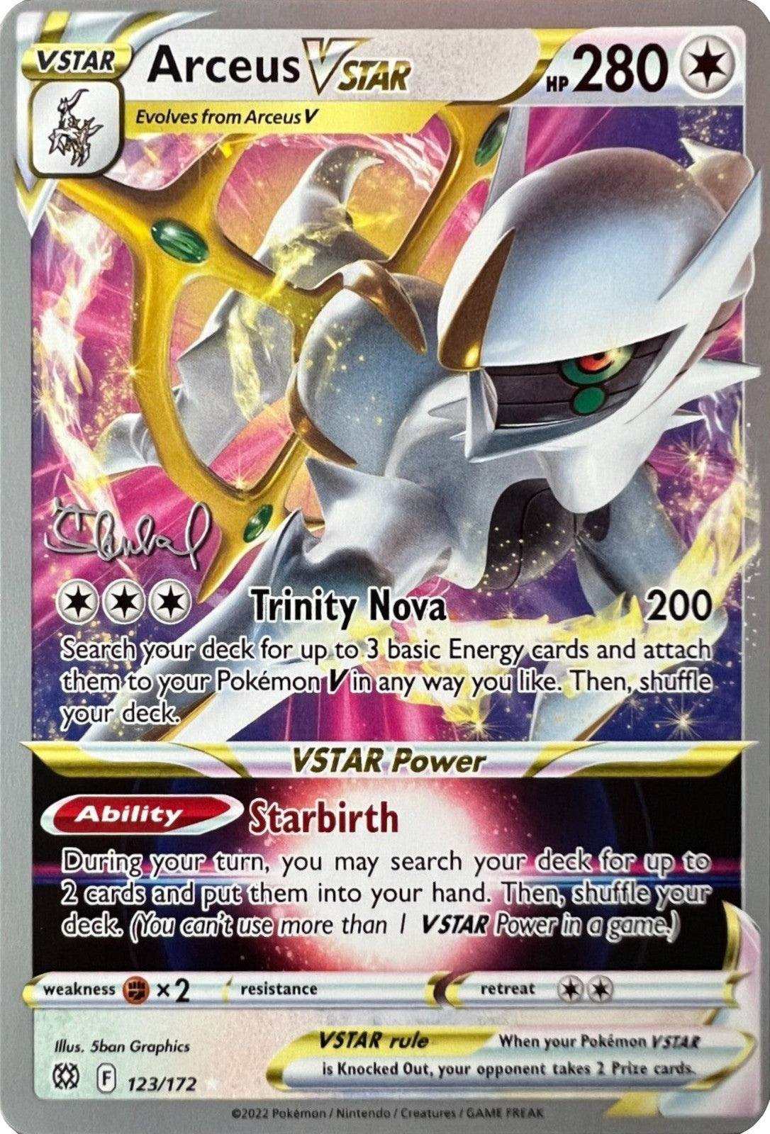 Arceus VSTAR (123/172) (ADP - Ondrej Skubal) [World Championships 2022] | Jomio and Rueliete's Cards and Comics