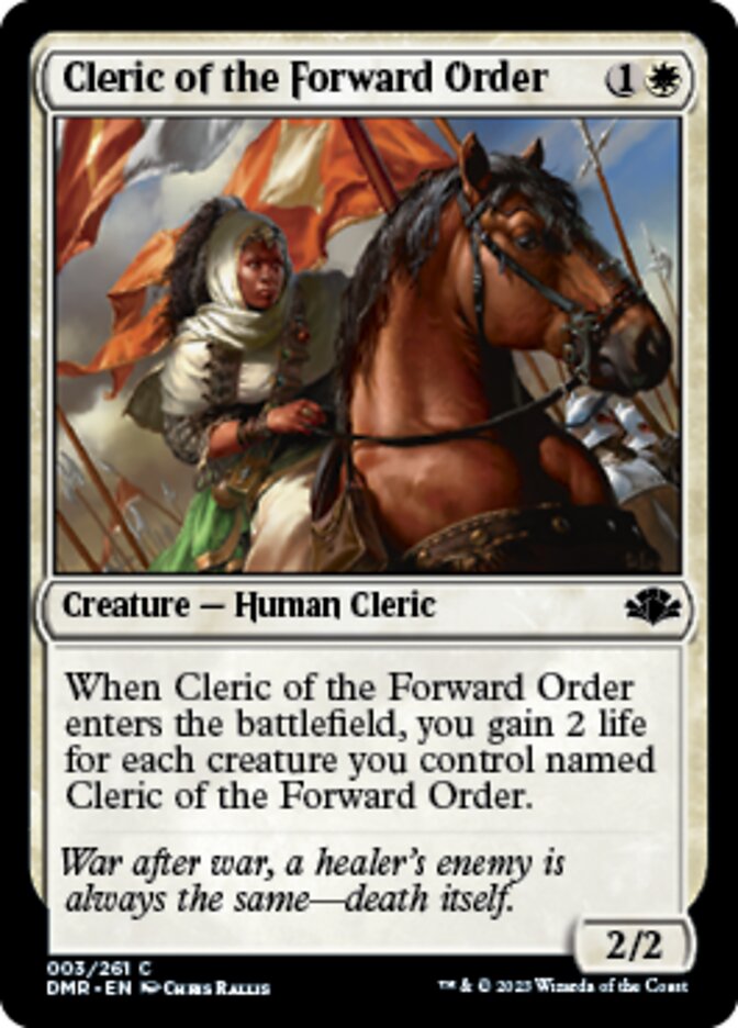 Cleric of the Forward Order [Dominaria Remastered] | Jomio and Rueliete's Cards and Comics