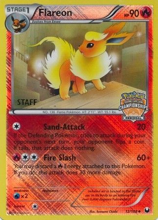 Flareon (12/108) (Regional Championship 2013 Promo Staff) [Black & White: Dark Explorers] | Jomio and Rueliete's Cards and Comics