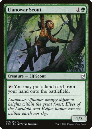 Llanowar Scout [Dominaria] | Jomio and Rueliete's Cards and Comics