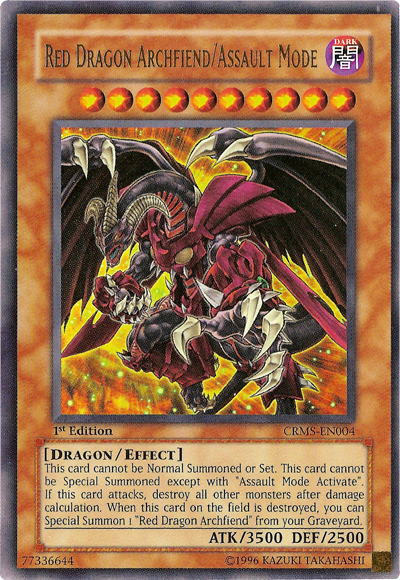 Red Dragon Archfiend/Assault Mode [CRMS-EN004] Ultra Rare | Jomio and Rueliete's Cards and Comics