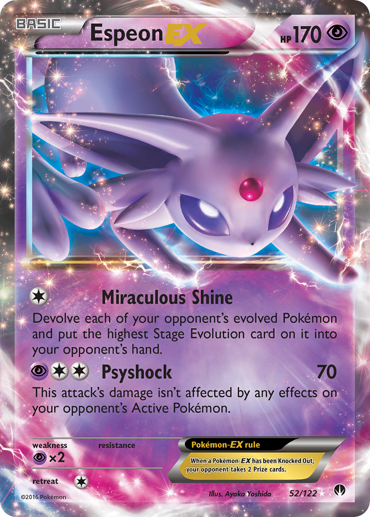 Espeon EX (52/122) [XY: BREAKpoint] | Jomio and Rueliete's Cards and Comics