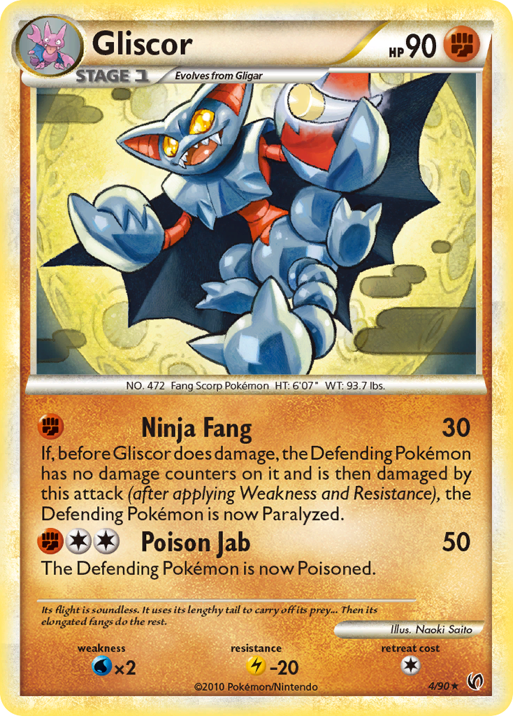 Gliscor (4/90) [HeartGold & SoulSilver: Undaunted] | Jomio and Rueliete's Cards and Comics