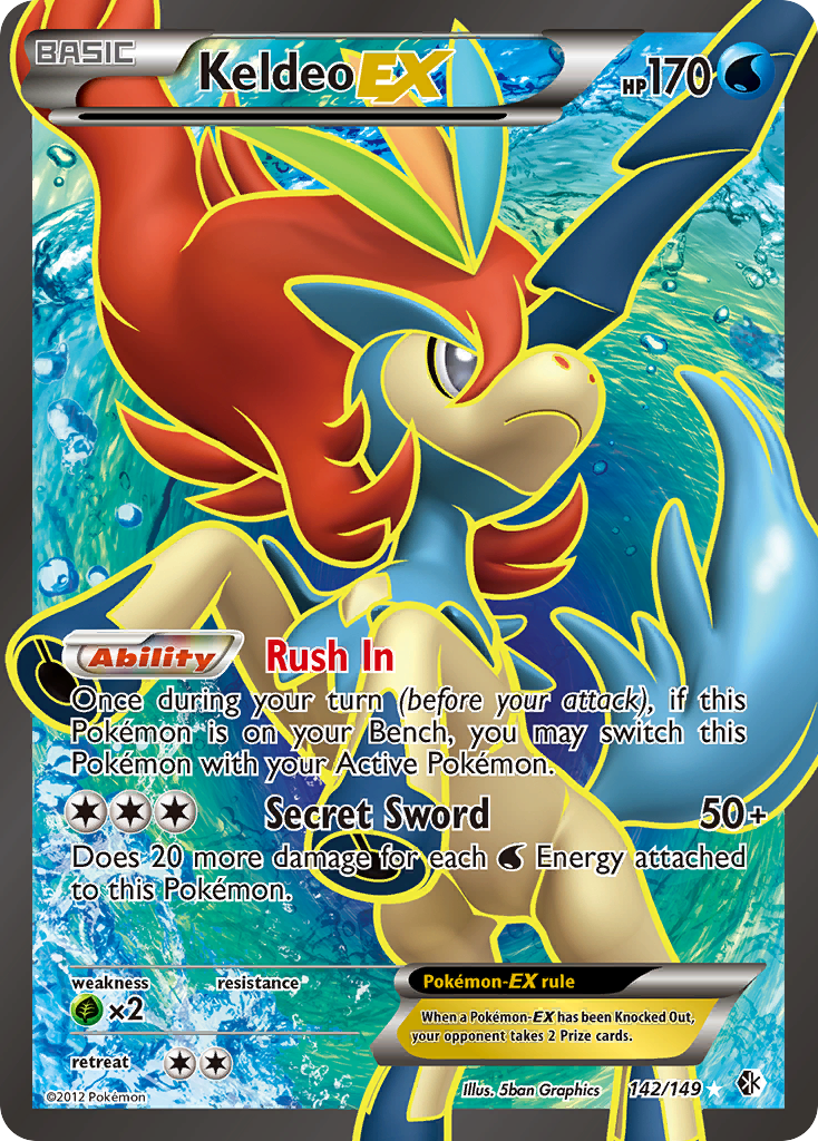 Keldeo EX (142/149) [Black & White: Boundaries Crossed] | Jomio and Rueliete's Cards and Comics
