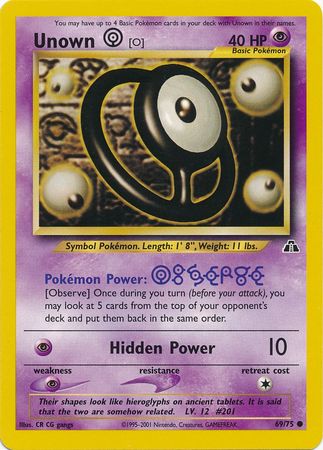 Unown [O] (69/75) [Neo Discovery Unlimited] | Jomio and Rueliete's Cards and Comics