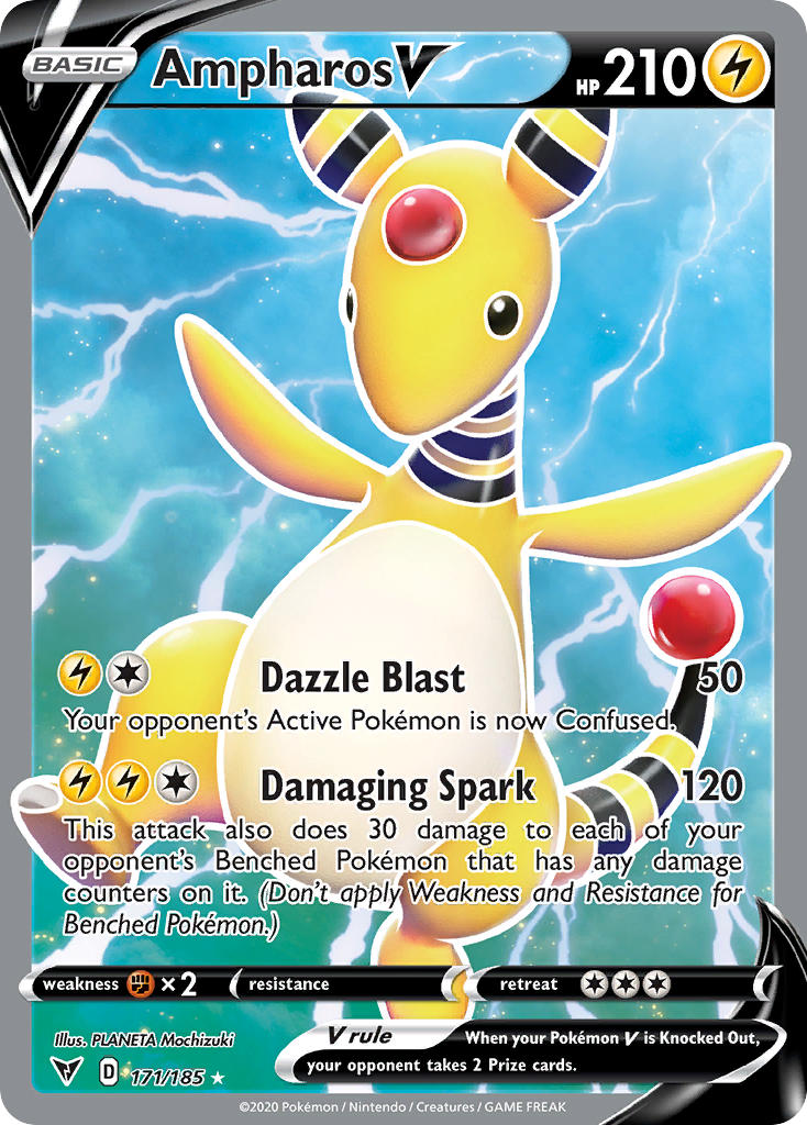 Ampharos V (171/185) [Sword & Shield: Vivid Voltage] | Jomio and Rueliete's Cards and Comics