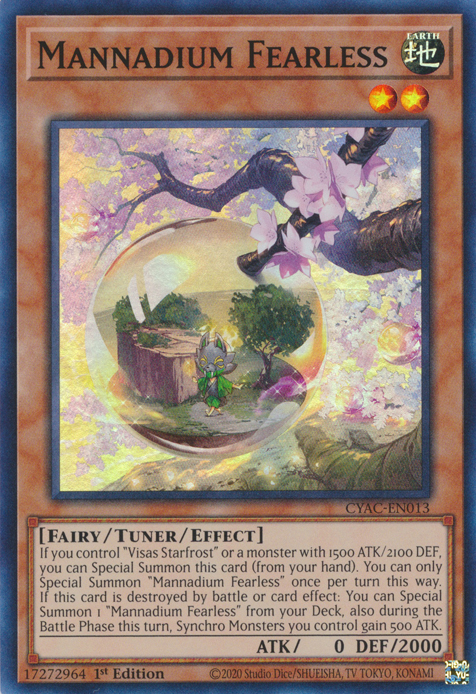 Mannadium Fearless [CYAC-EN013] Super Rare | Jomio and Rueliete's Cards and Comics