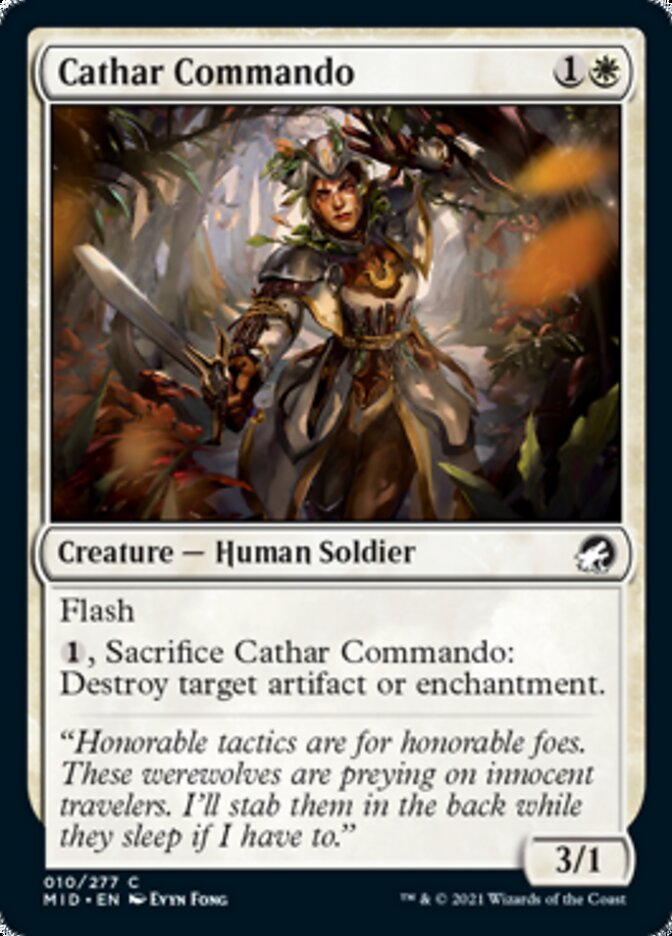 Cathar Commando [Innistrad: Midnight Hunt] | Jomio and Rueliete's Cards and Comics